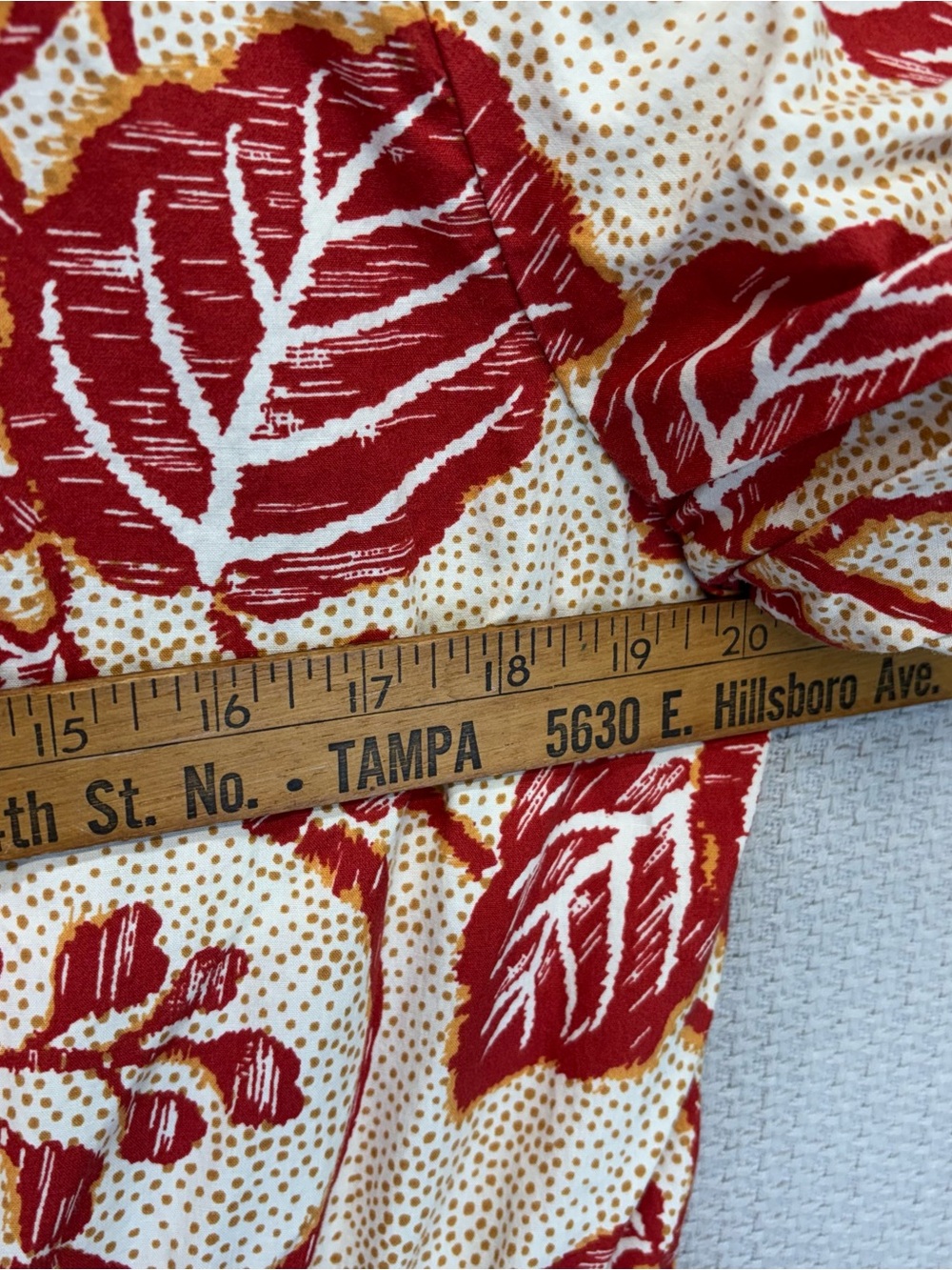 Fat Face Aubrey Vine Maxi Dress Sz 14 Cotton Tiered Boho Tropical Tan Red - Picture 8 of 10